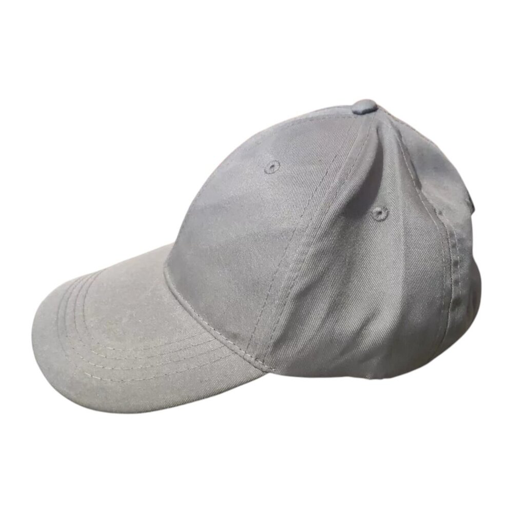 Plain Solid Grey/Gray Baseball Cap Hat - Picture 2 of 2